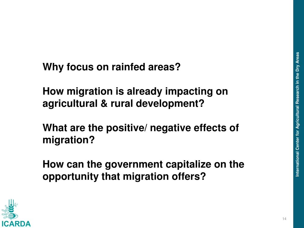international center for agricultural research
