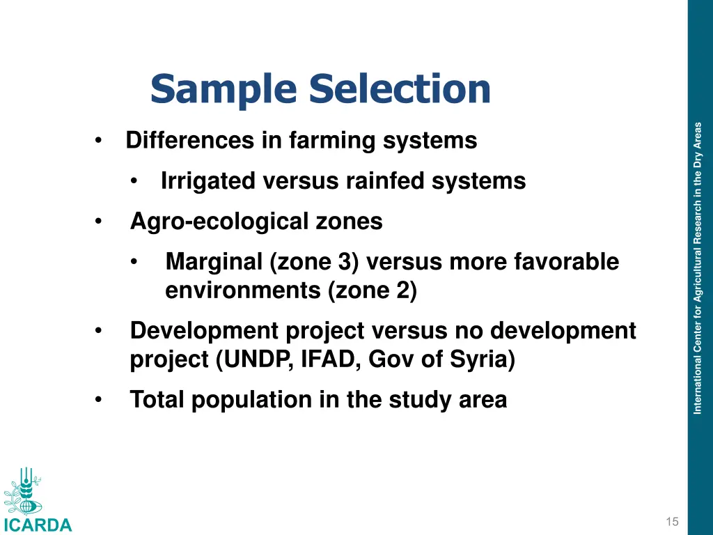 sample selection