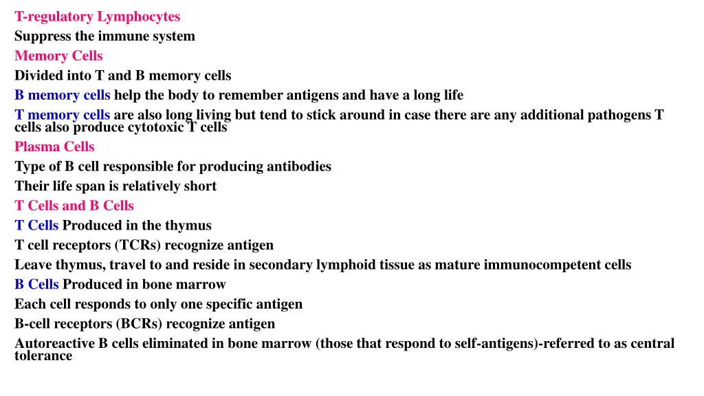 t regulatory lymphocytes suppress the immune