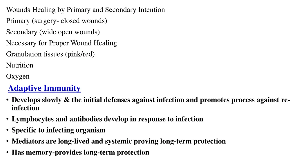 wounds healing by primary and secondary intention
