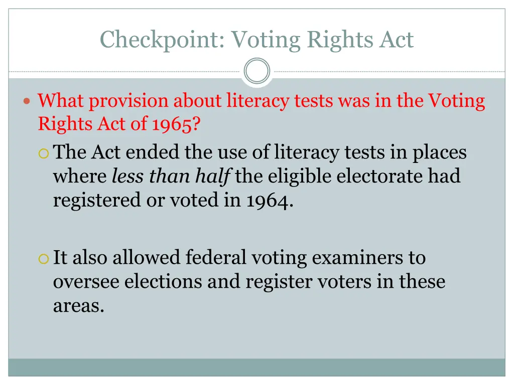 checkpoint voting rights act