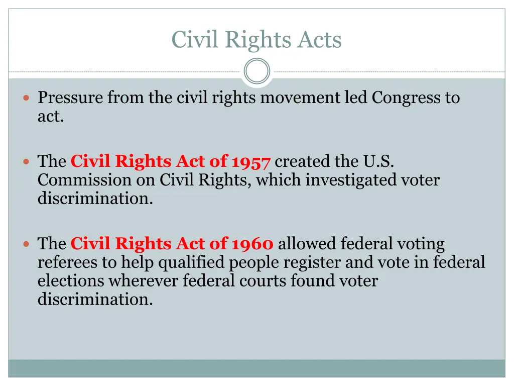 civil rights acts