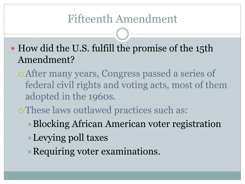 fifteenth amendment
