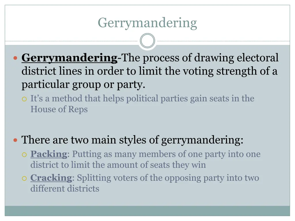 gerrymandering