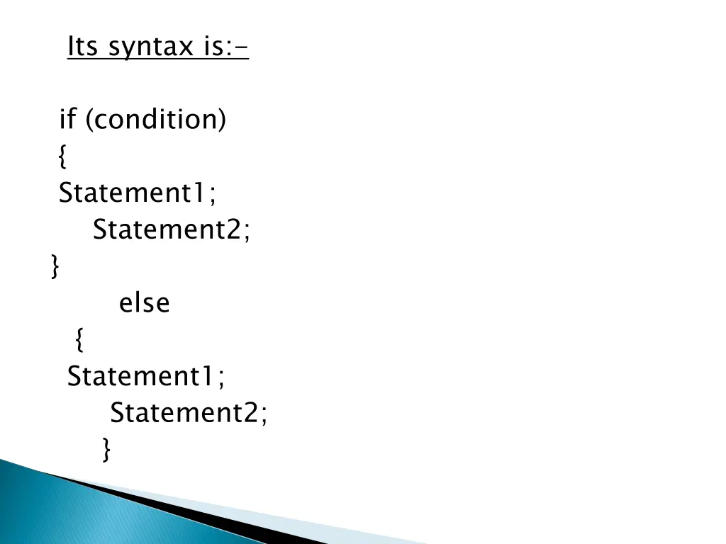 its syntax is