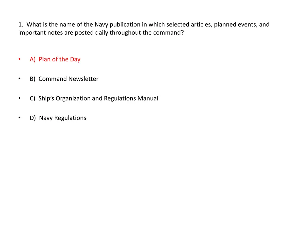 1 what is the name of the navy publication