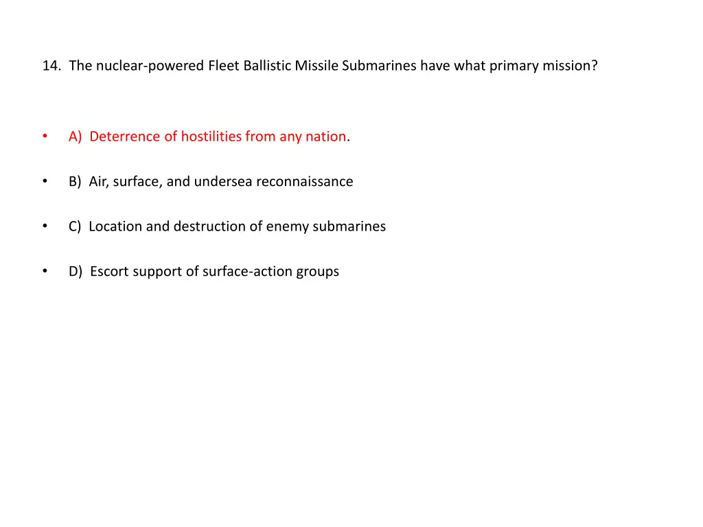 14 the nuclear powered fleet ballistic missile