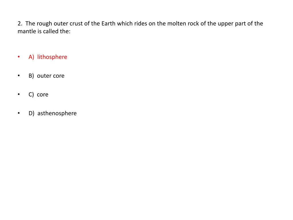 2 the rough outer crust of the earth which rides