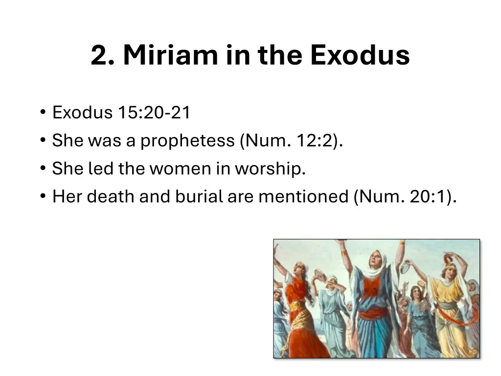 2 miriam in the exodus