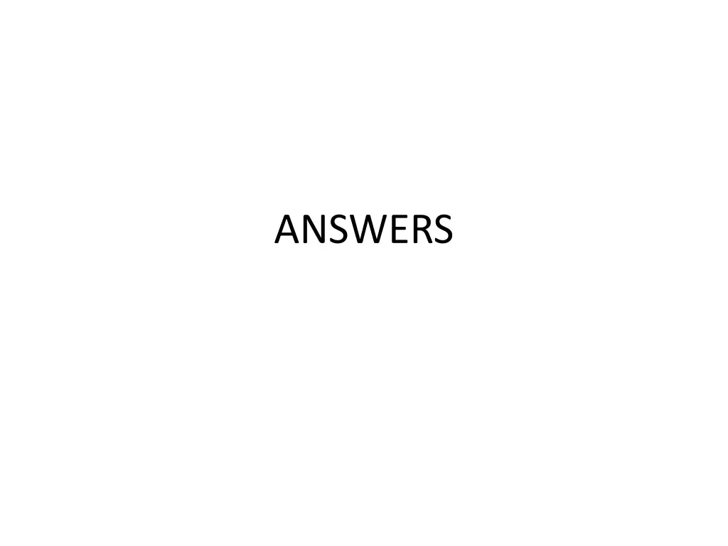 answers