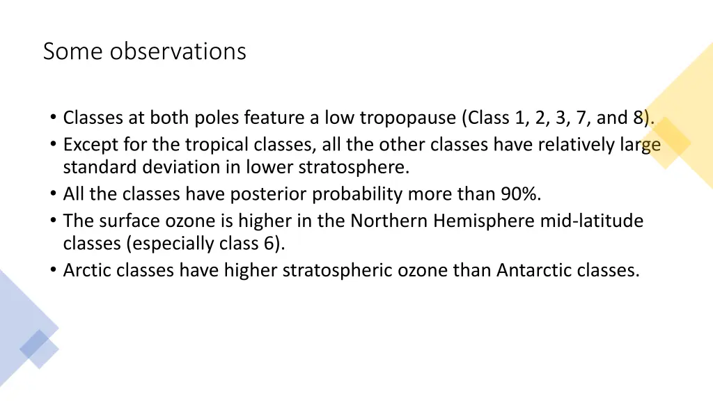 some observations