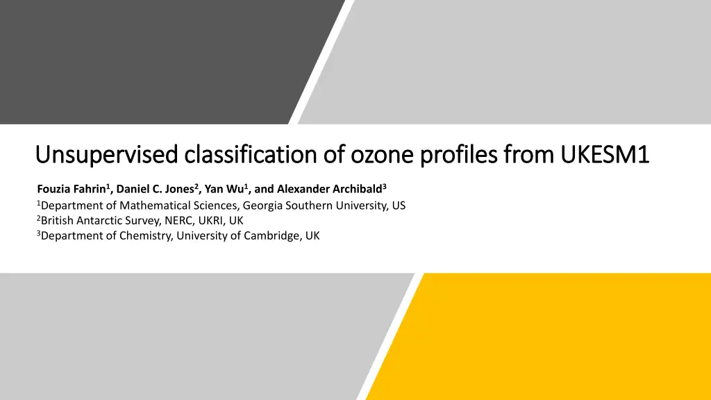 unsupervised classification of ozone profiles