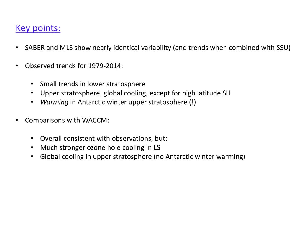 key points