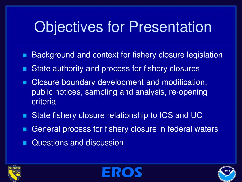 objectives for presentation