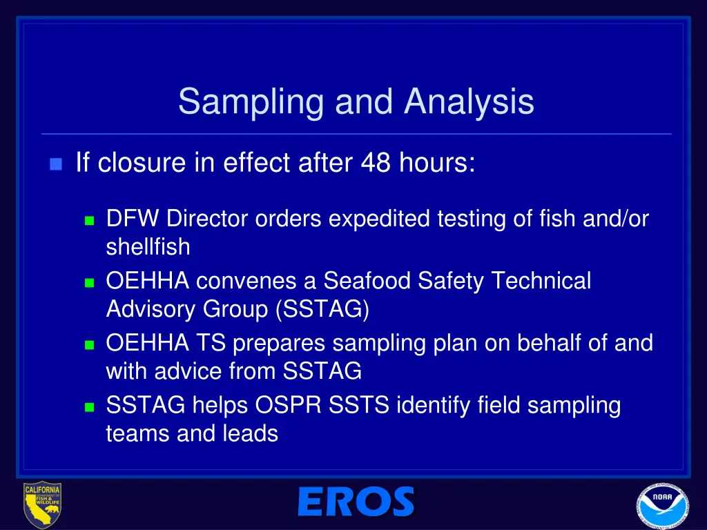 sampling and analysis