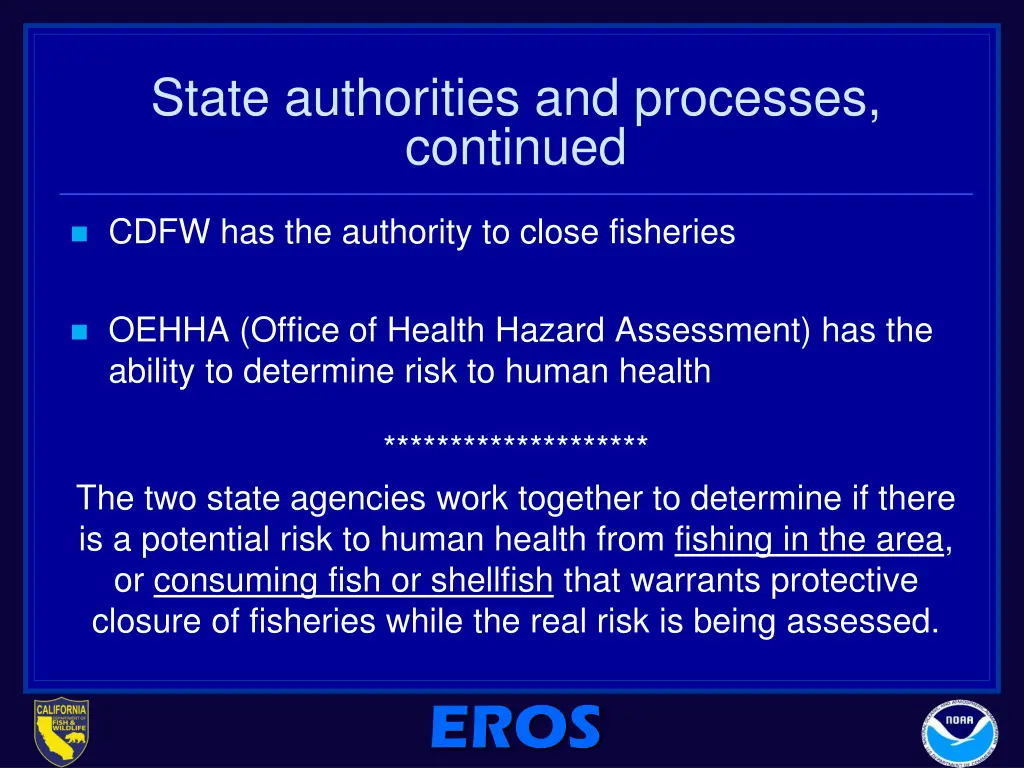 state authorities and processes continued