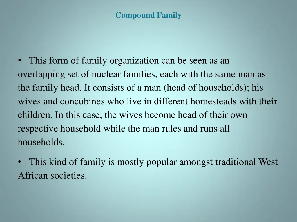 compound family