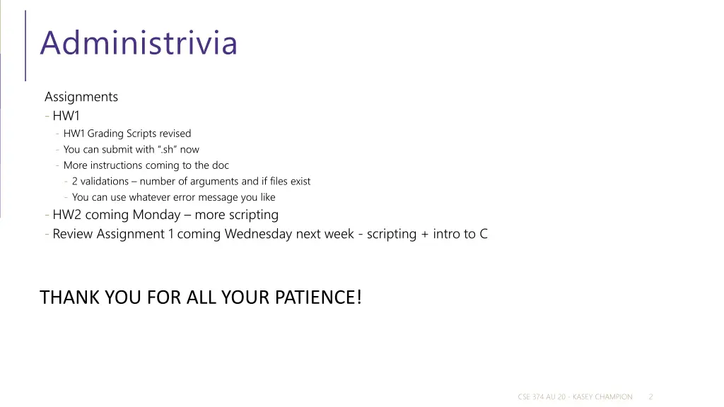 administrivia