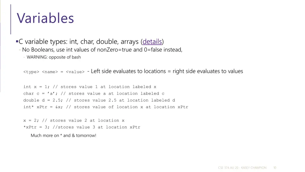 variables