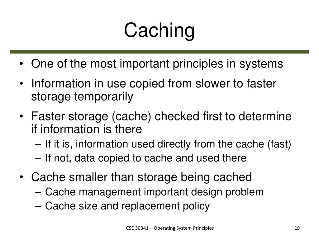 caching
