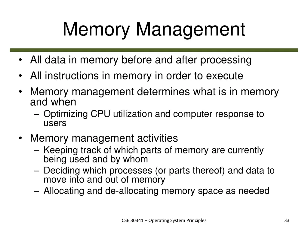 memory management