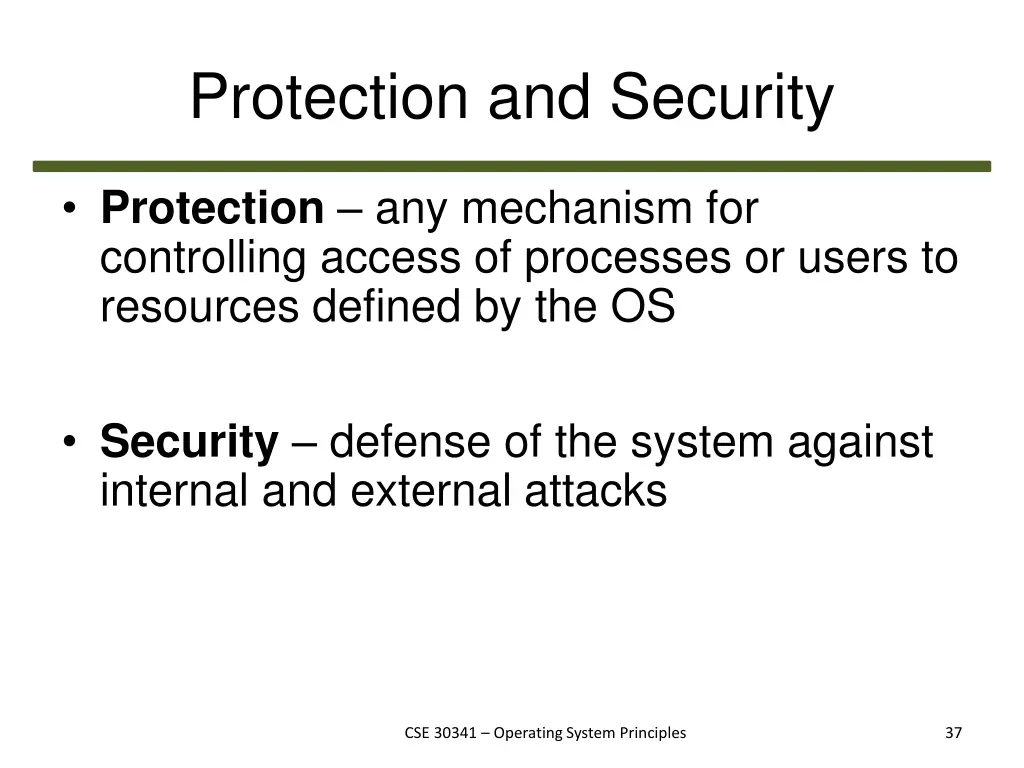 protection and security