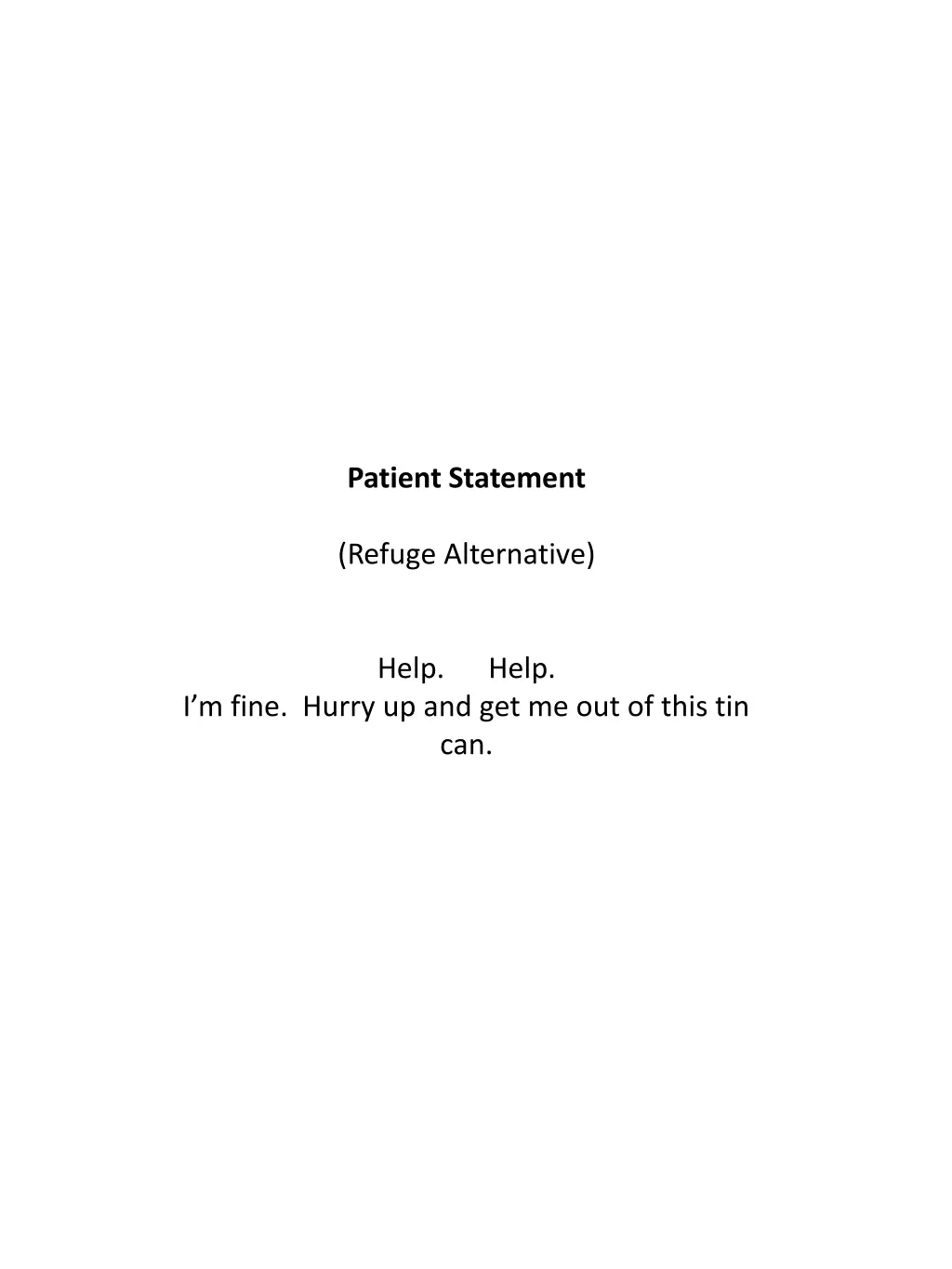 patient statement 1