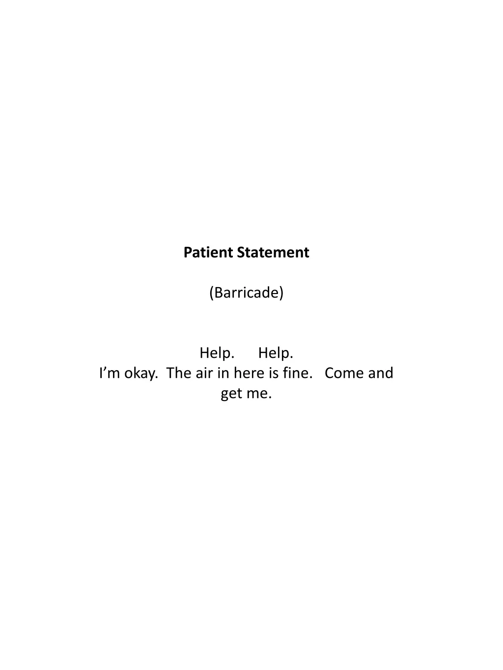 patient statement