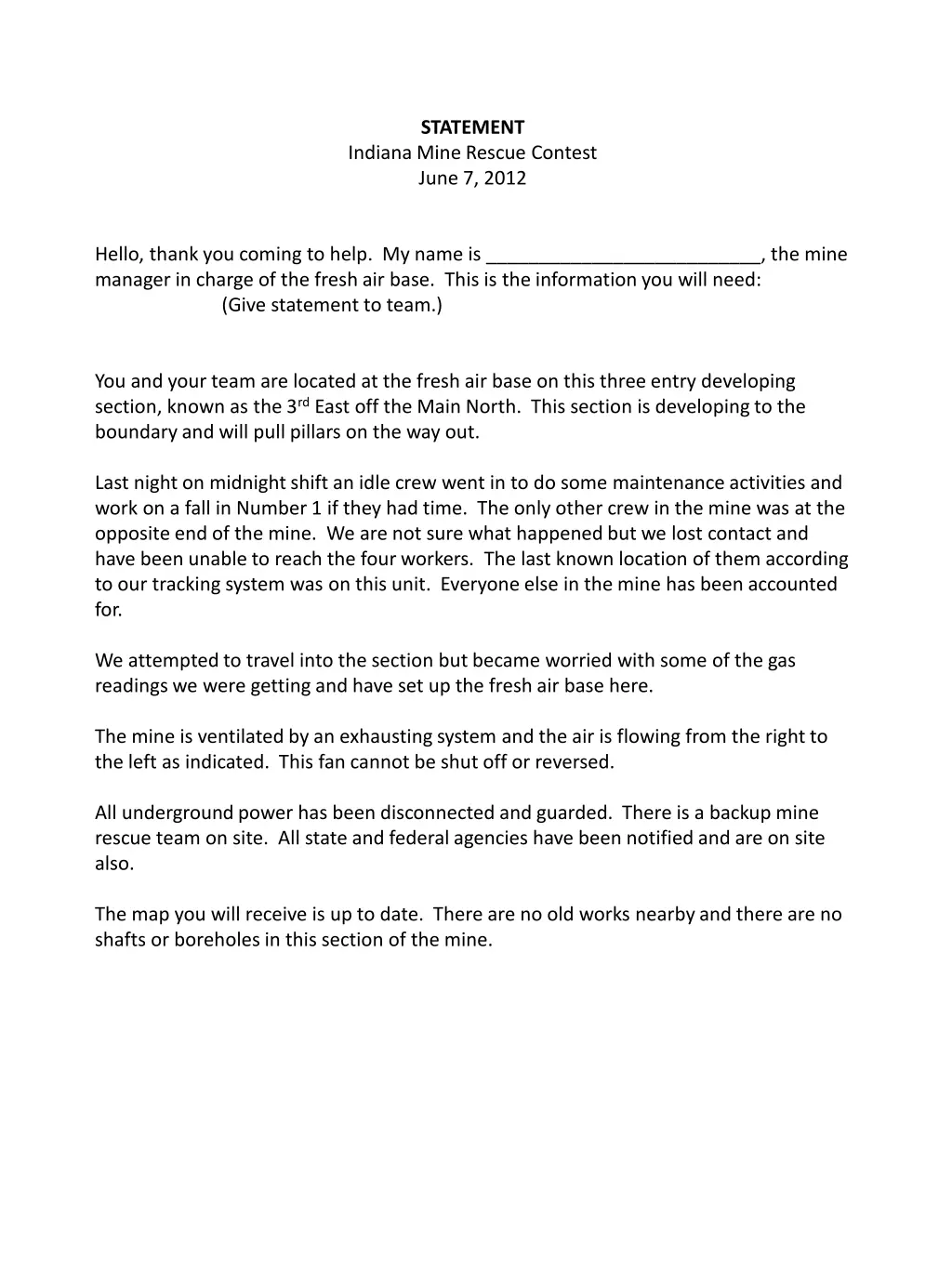 statement