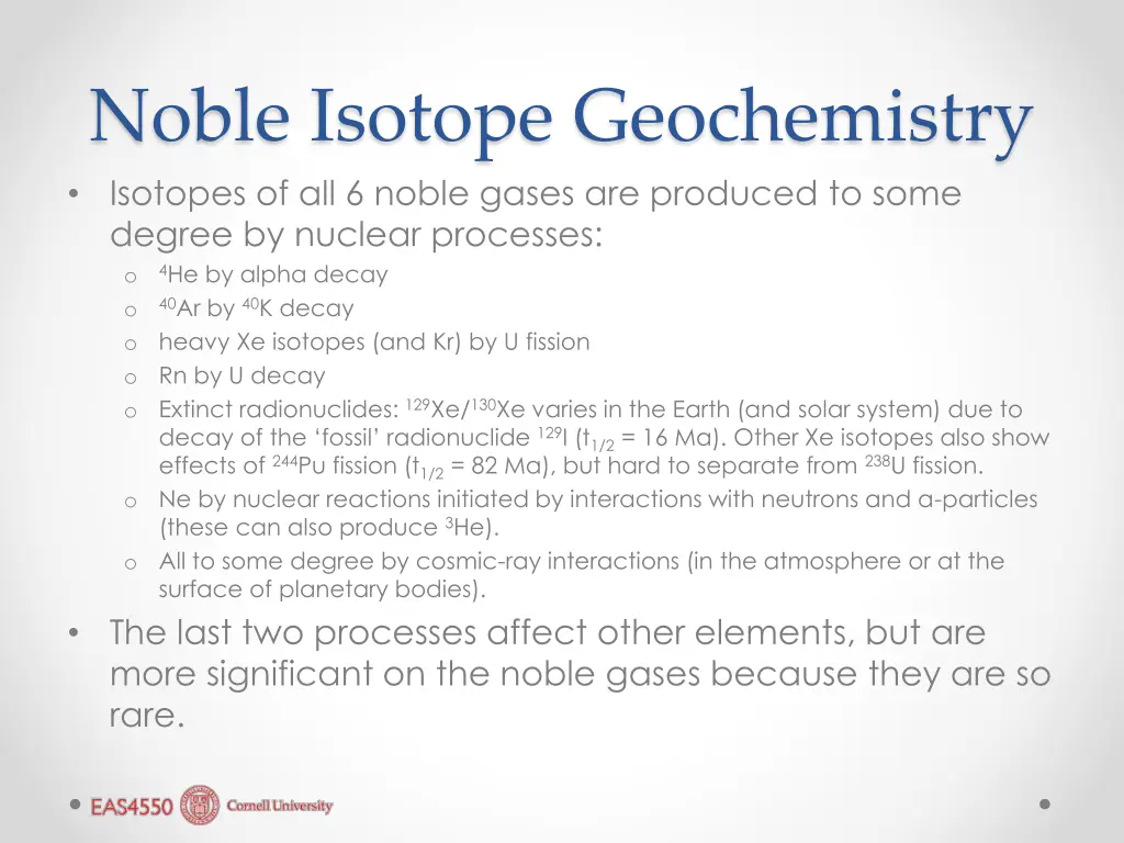 noble isotope geochemistry isotopes