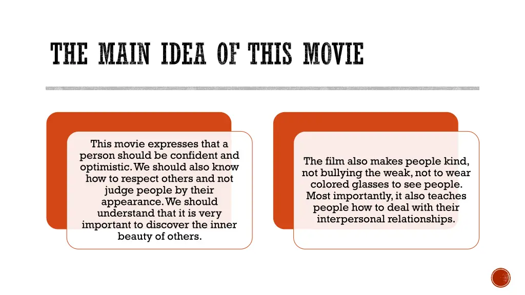 the main idea of this movie