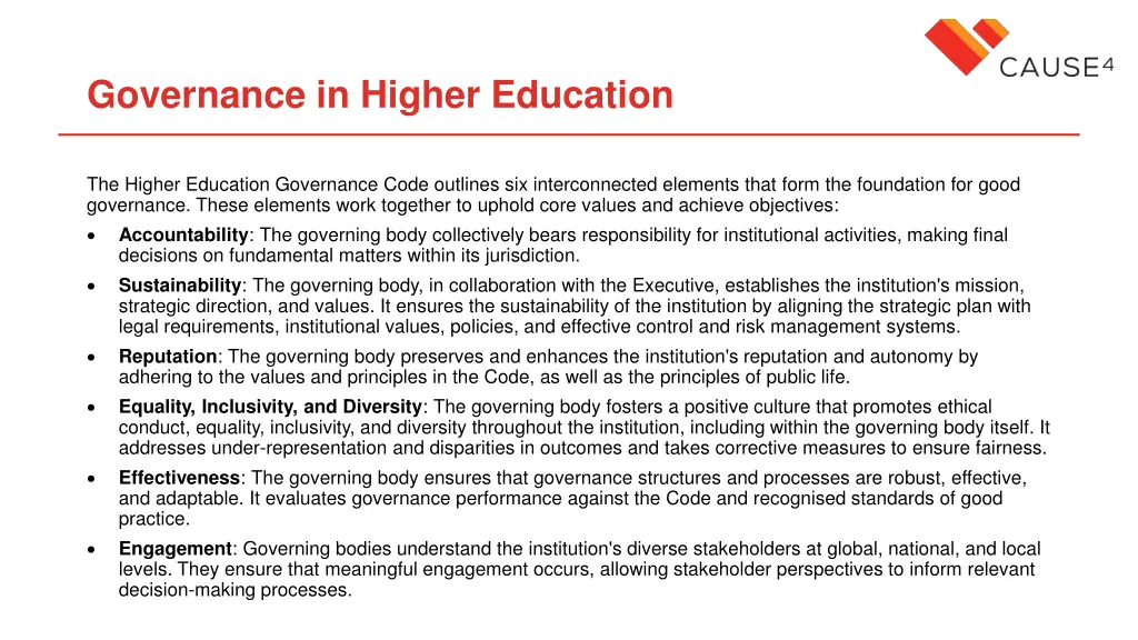 governance in higher education