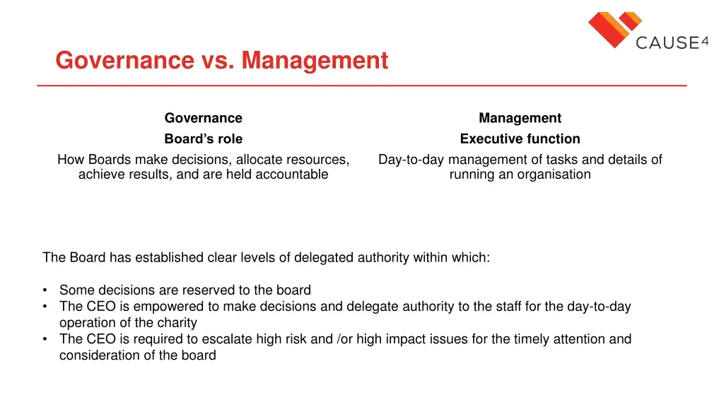 governance vs management