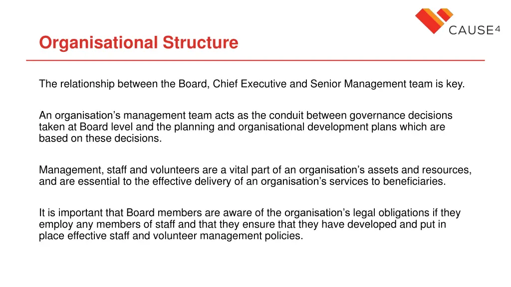 organisational structure