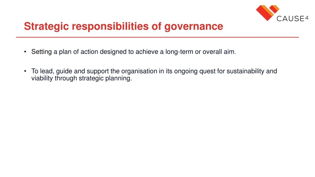 strategic responsibilities of governance