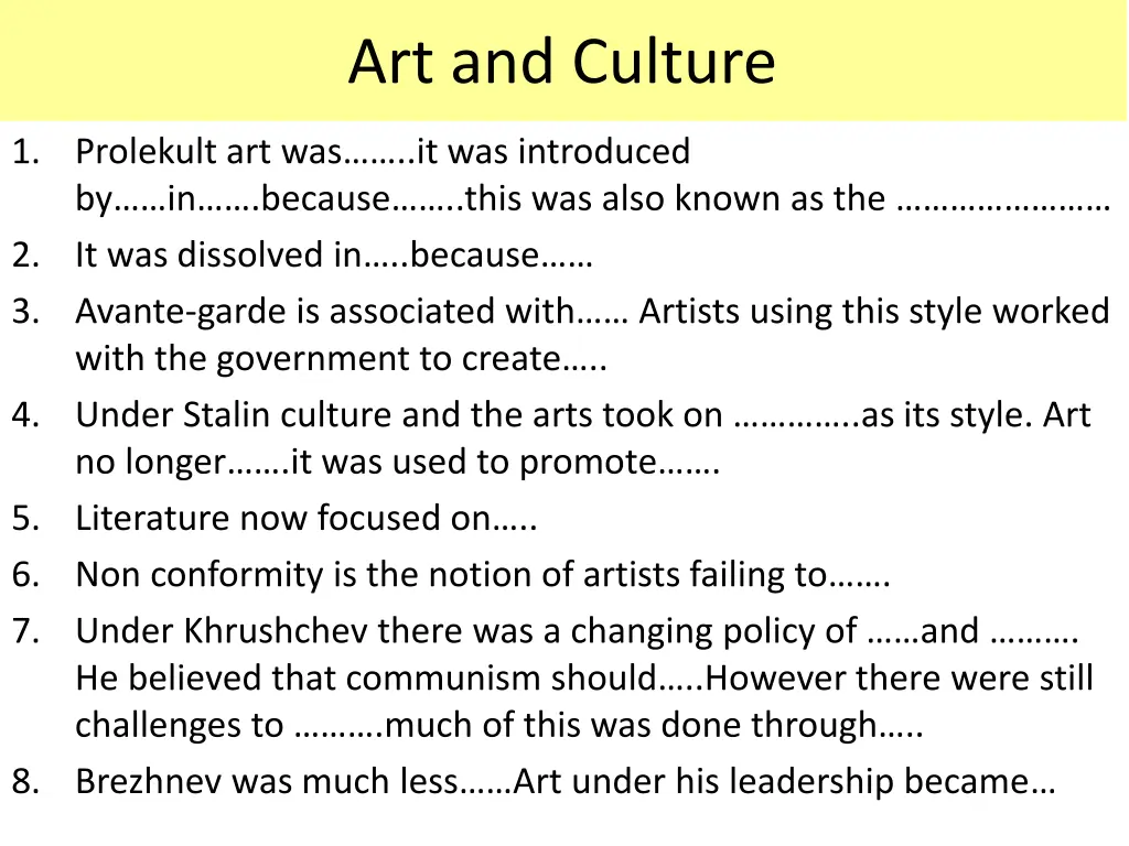 art and culture