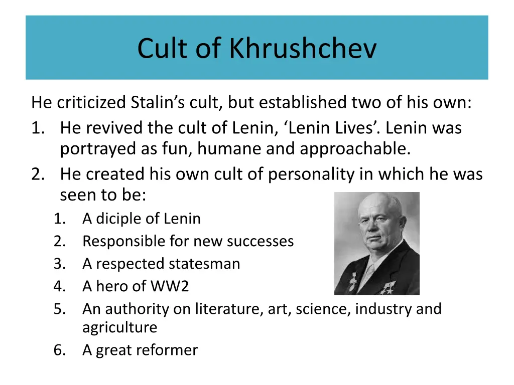 cult of khrushchev