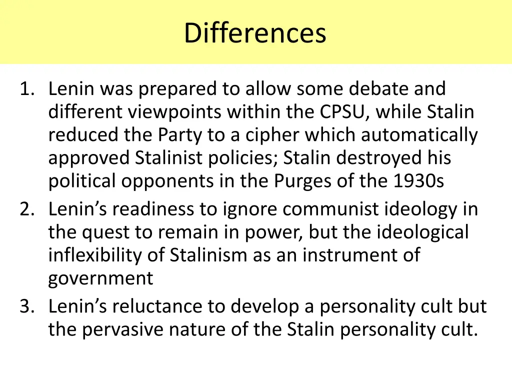 differences