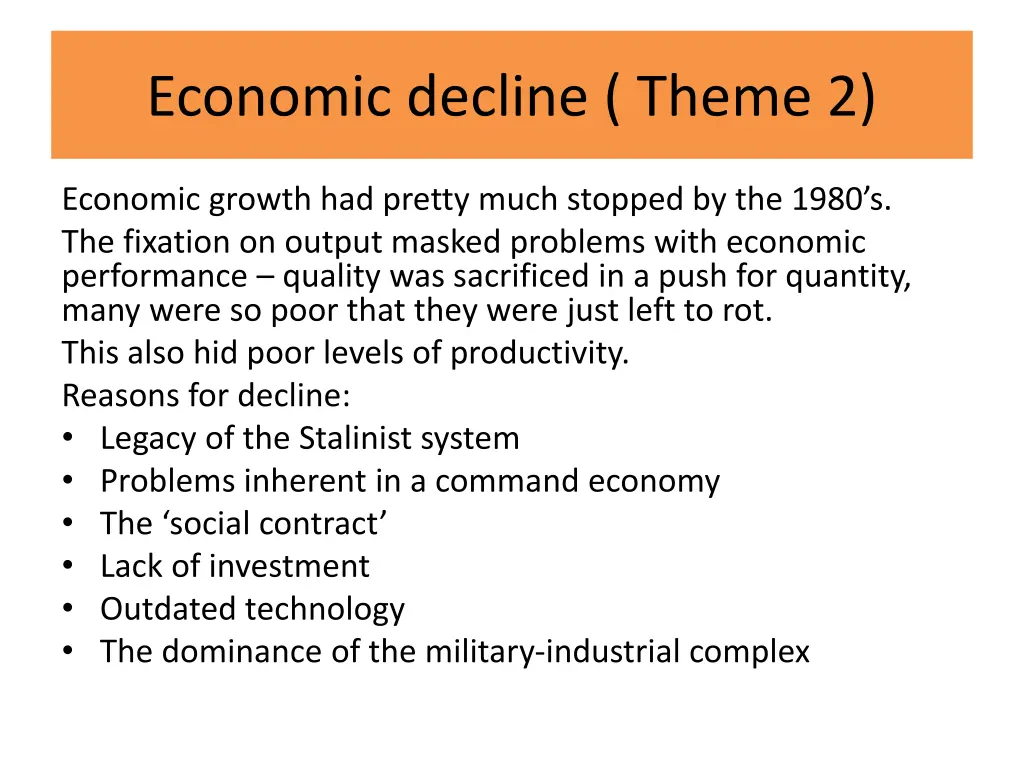 economic decline theme 2
