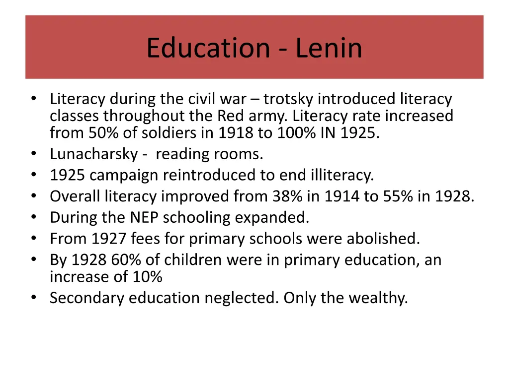 education lenin