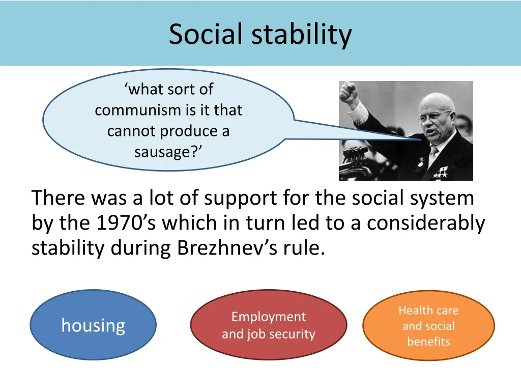 social stability