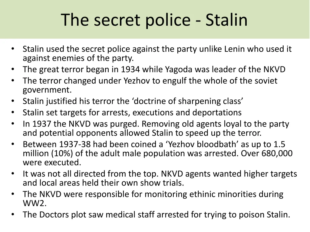 the secret police stalin