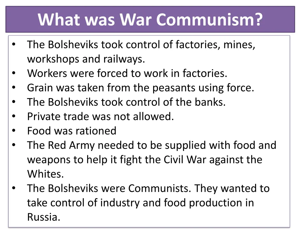 what was war communism