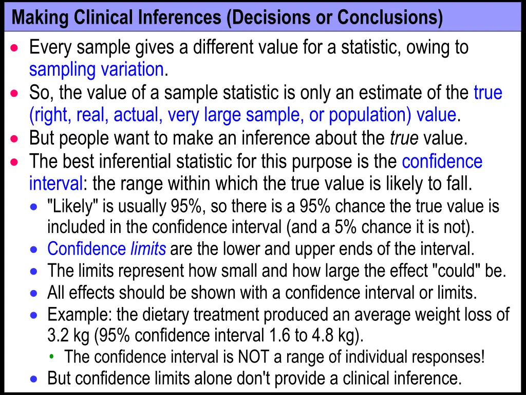 making clinical inferences decisions