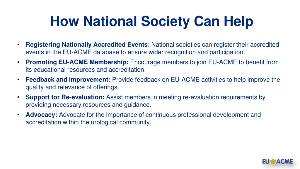 how national society can help