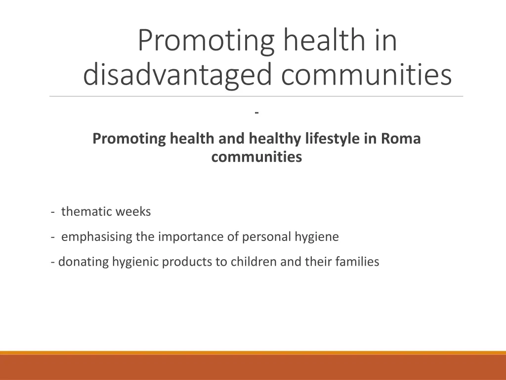 promoting health in disadvantaged communities 3