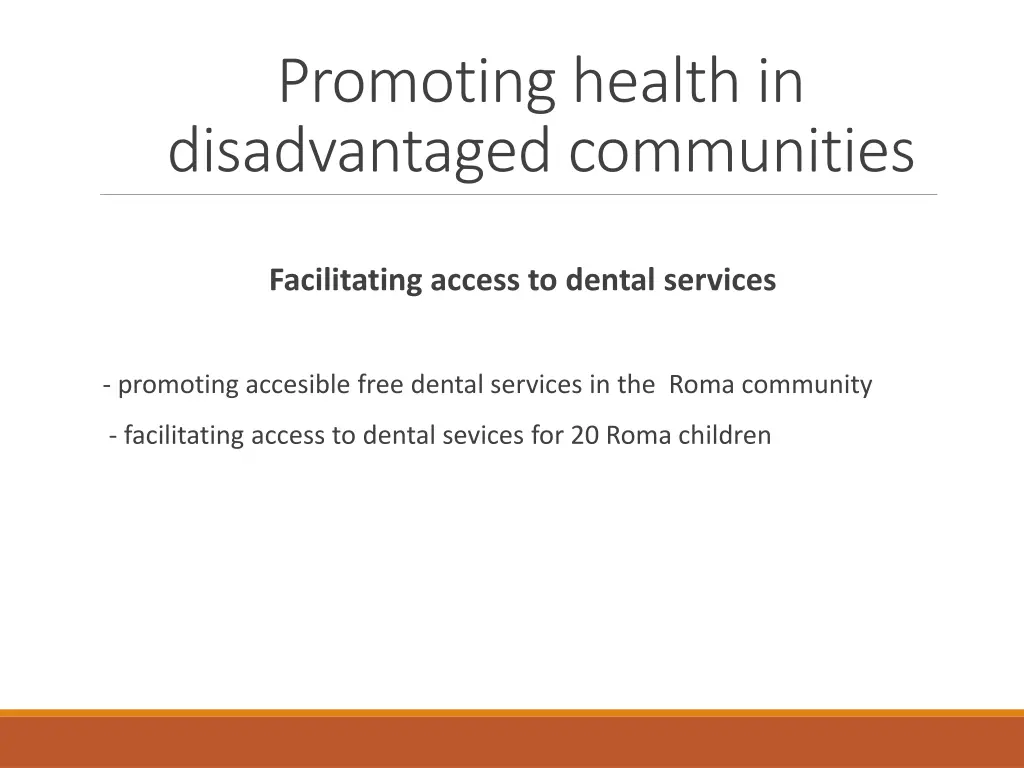 promoting health in disadvantaged communities 7