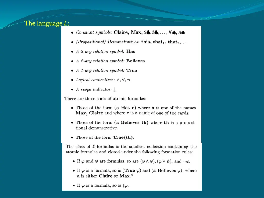 the language l