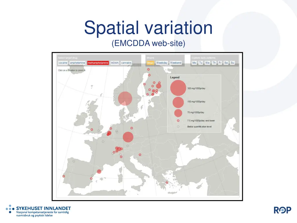 spatial variation emcdda web site