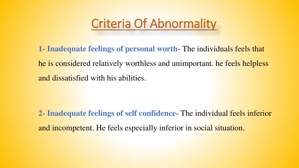 criteria of abnormality criteria of abnormality